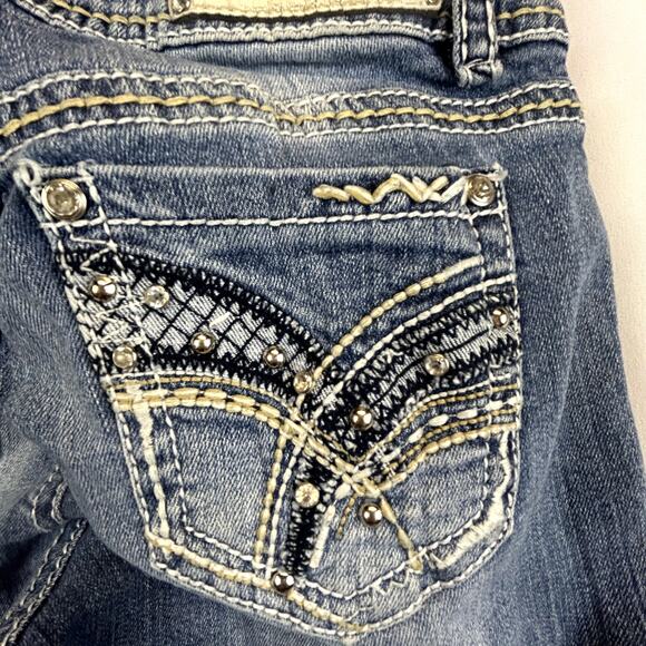 Denim Couture Women Blue Jeans Size 7.embellished pockets and fronts - Picture 2 of 10